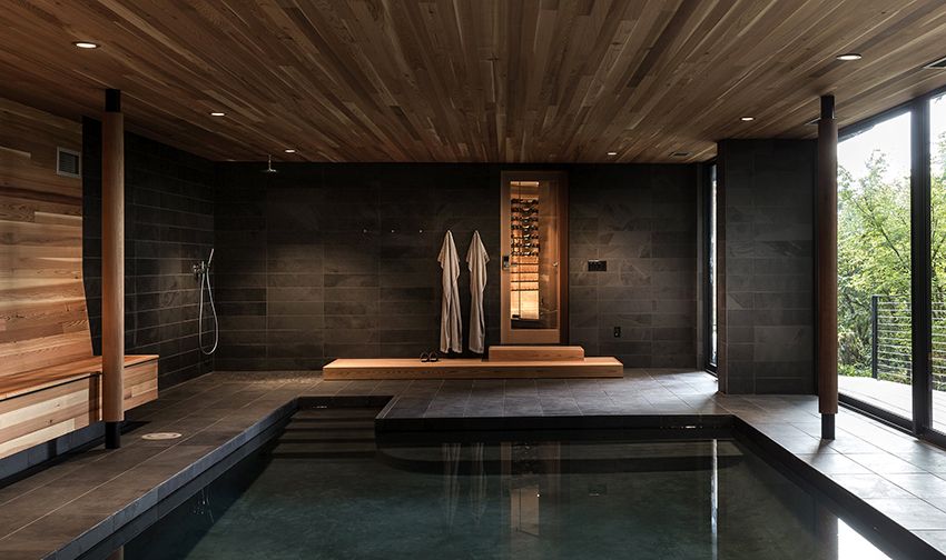 Badehus med pool: Et projekt af et fantastisk sauna kompleks til afslapning