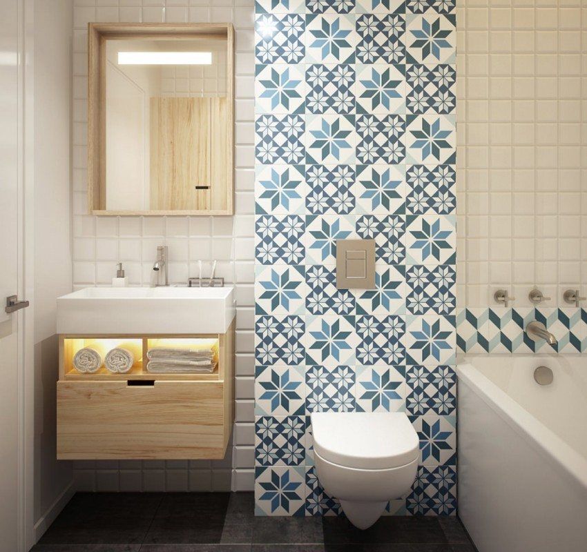 Design af badeværelser kombineret med et toilet: Interiørbilleder og interessante løsninger
