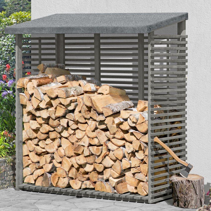 Gør-det-selv træskærm: optimal konstruktion til opbevaring af træstammer