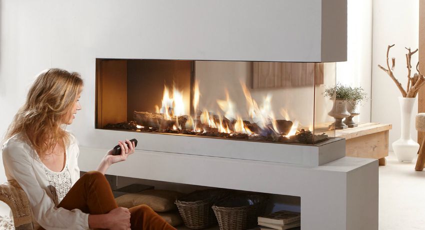 Electrofireplaces med levende brand effekt: elegant indretning