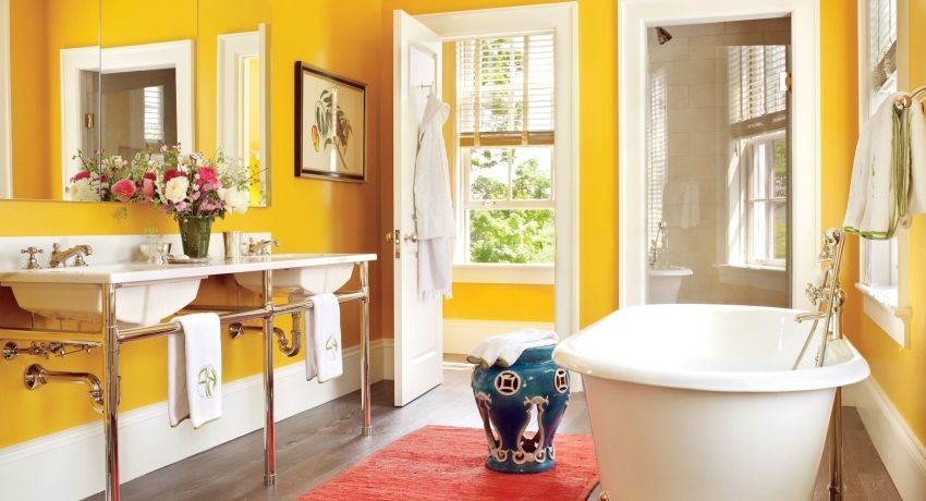 Badeværelse maling: hvordan man vælger den bedste mulighed for væg dekoration