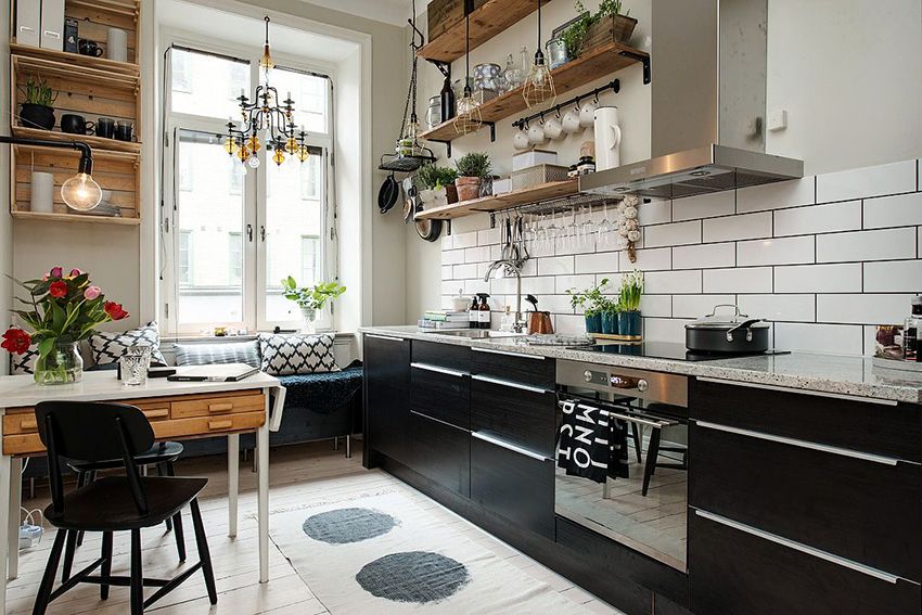 Skandinavisk køkken: æstetik kombineret med komfort