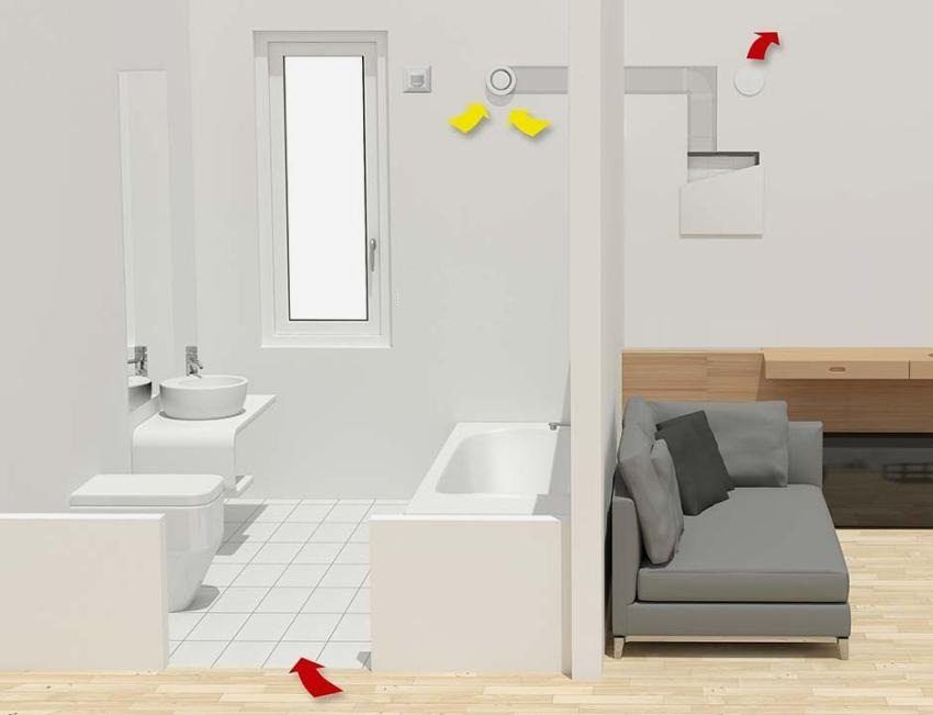 Badeværelse tavs blæser med returventil: enhed, valg, installationsfunktioner